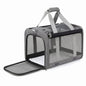 i.Pet Pet Carrier Bag Foldable Dog Cat Durable Crate Travel Cage Portable Car Kennel Grey
