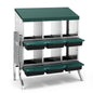 i.Pet Chicken Nesting Box Roll Away Metal Nesting Box Wall Mounted 6 Holes Green