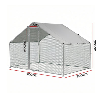 i.Pet Chicken Coop Rabbit Hutch Outdoor Run Walk in Hen Cage Ferret House 3x2x2m