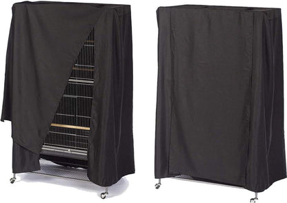 Parrot Cage Cover - Birdcage Cover and Dustproof Covers - Good Night Cover for Parrots - 210D Oxford Cloth - 88*63*120cm - Universal - Blackout - Waterproof - Black