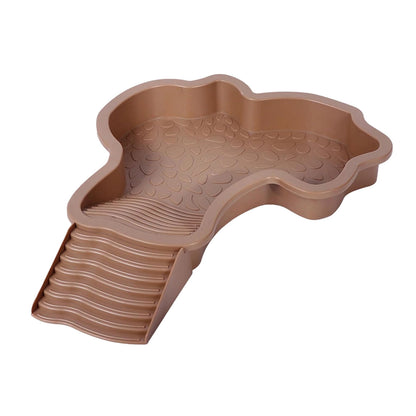 Darzheoy Reptile Bathing Pool Turtle Bath Amphibians Accessories with Ramp Tortoise Feeder Lizards Habitat for Tortoise Scorpion Snake A