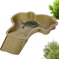 Darzheoy Reptile Bathing Pool Turtle Bath Amphibians Accessories with Ramp Tortoise Feeder Lizards Habitat for Tortoise Scorpion Snake B