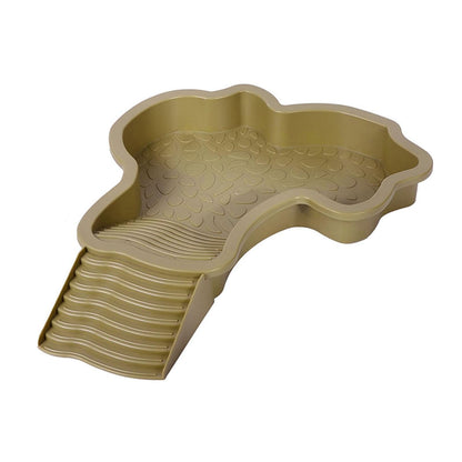 Darzheoy Reptile Bathing Pool Turtle Bath Amphibians Accessories with Ramp Tortoise Feeder Lizards Habitat for Tortoise Scorpion Snake B