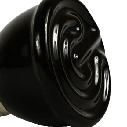100W Ceramic Heating Lamp Non Luminous Pet Heating Light for Reptile Home 220V Black