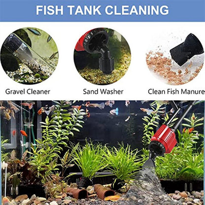 7-in-1 Aquarium Sand Washer Upgrade AU Plug / 15W 66LED RGBW Aluminum Shell Stand Light 40CM/28-Button Control