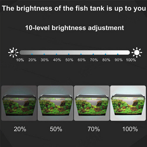 Aquarium cleaner 20W 1000L/H &15W/ 66LED RGBW aluminum shell bracket light 40CM/28-button control