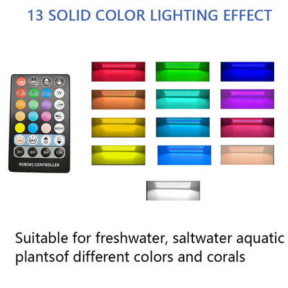 Aquarium cleaner 20W 1000L/H &15W/ 66LED RGBW aluminum shell bracket light 40CM/28-button control