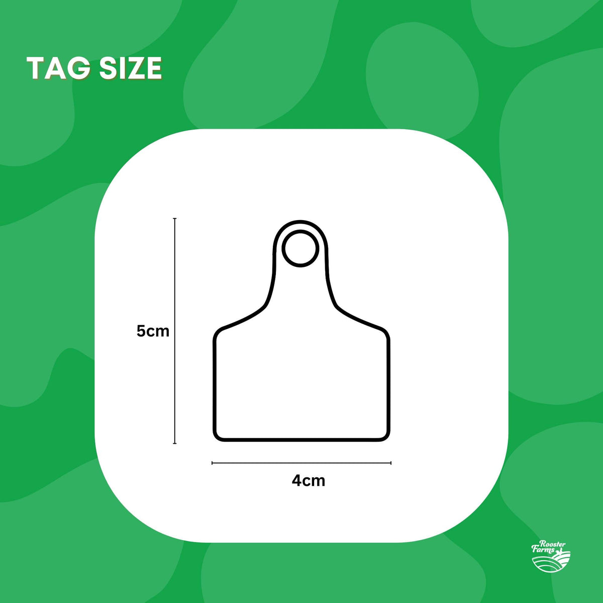 1-100 Cattle Number Ear Tags Set - Green Pig Sheep Goat Livestock Label