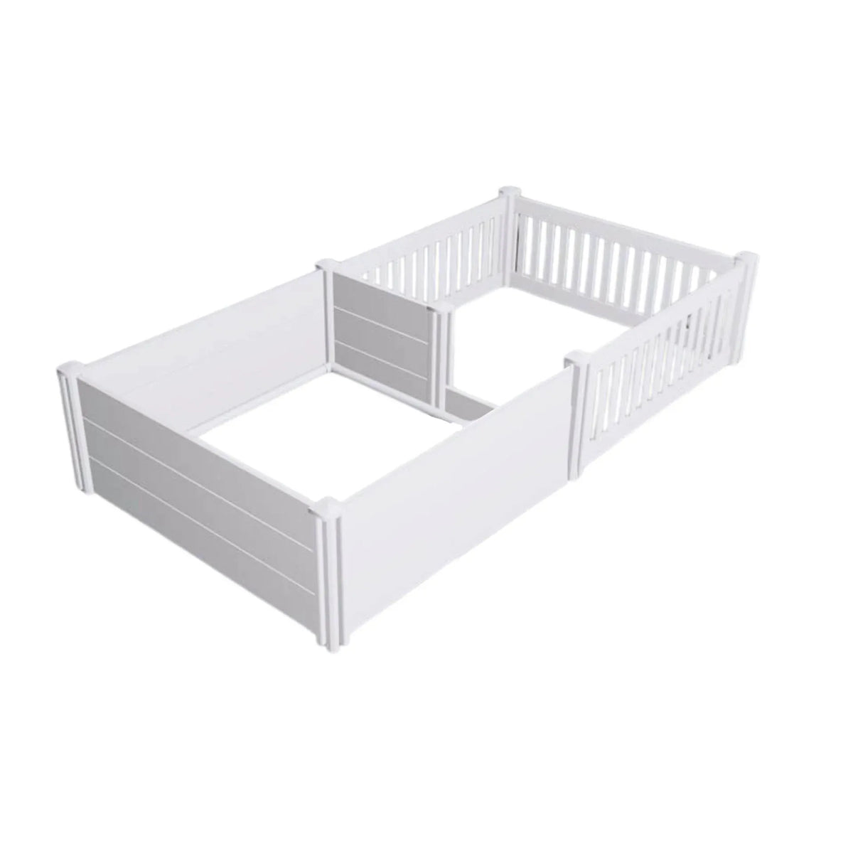 Rooster Farms 2.3m x 1.15m PVC Dog Whelping Box + Playpen Kit - Anti-Crush Rail