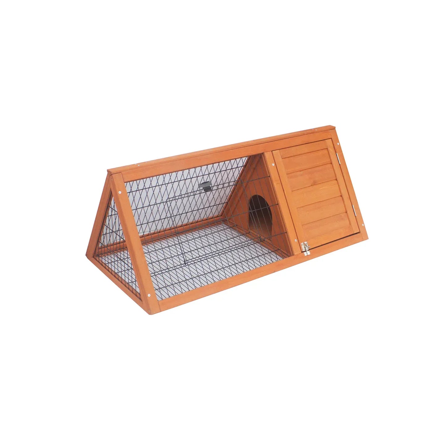 Little Buddies Wooden Triangle Rabbit Animal Hutch - 98cm