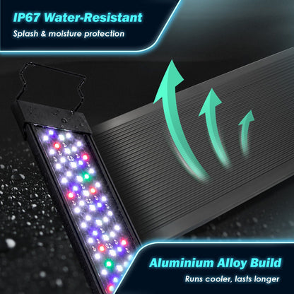 Dynamic Power Planted Aquarium LED Light Day Night Cycle Full Spectrum 18W 40cm