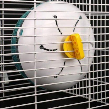 Blue Hamster Guinea Pig Running Disc Cage Accessories Running Round Wheel Pet Toys - 21CM