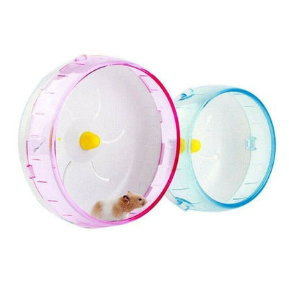 Blue Hamster Guinea Pig Running Disc Cage Accessories Running Round Wheel Pet Toys - 21CM