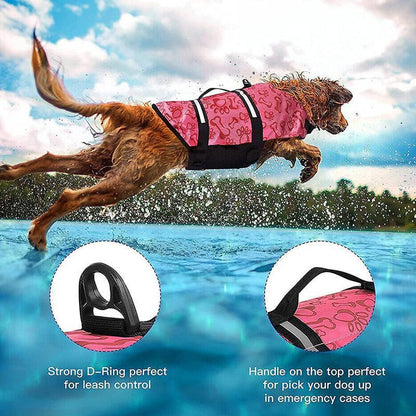 Floatation Vest for Dogs Swimming and Boating with Buoyancy Support Red - XS