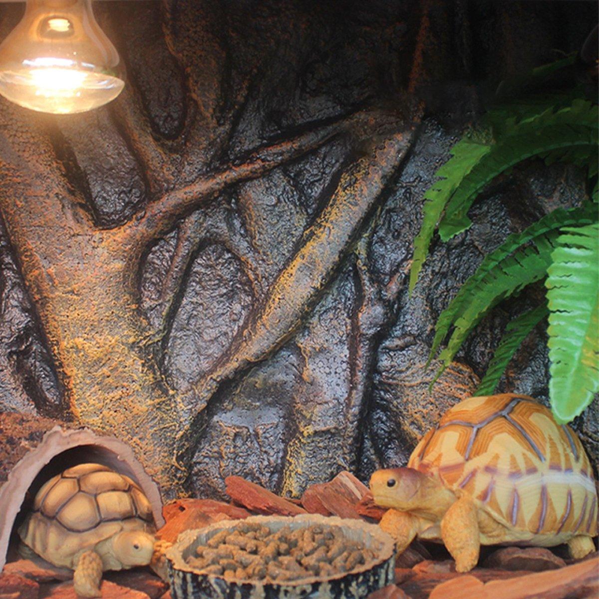 Pet Reptile Tank Board 3D Foam Backgrounds and Habitat Decoration 9 Styles - A
