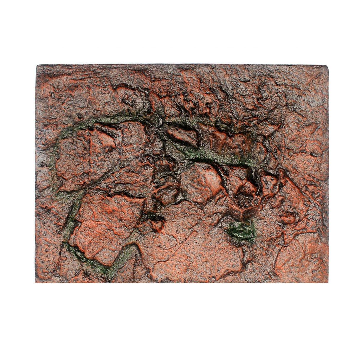 Pet Reptile Tank Board 3D Foam Backgrounds and Habitat Decoration 9 Styles - F