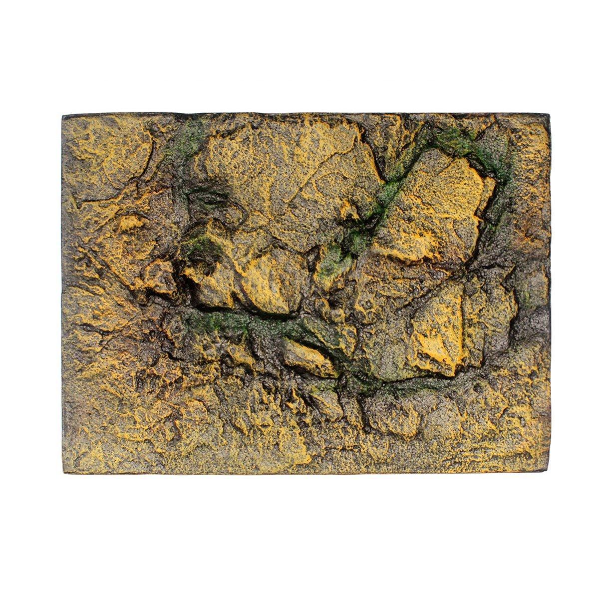 Pet Reptile Tank Board 3D Foam Backgrounds and Habitat Decoration 9 Styles - F
