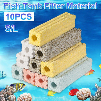 Nano Quartz Stone Aquarium Filter Water Purification Nitrifying Bacteria Media - L