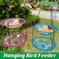 Outdoor Hanging Bird Feeder Bath Garden Patio Decoration for Attracting Birds - Grey