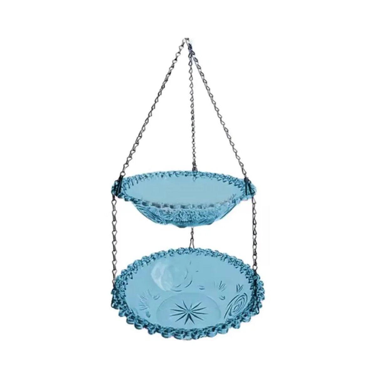 Outdoor Hanging Bird Feeder Bath Garden Patio Decoration for Attracting Birds - Purple