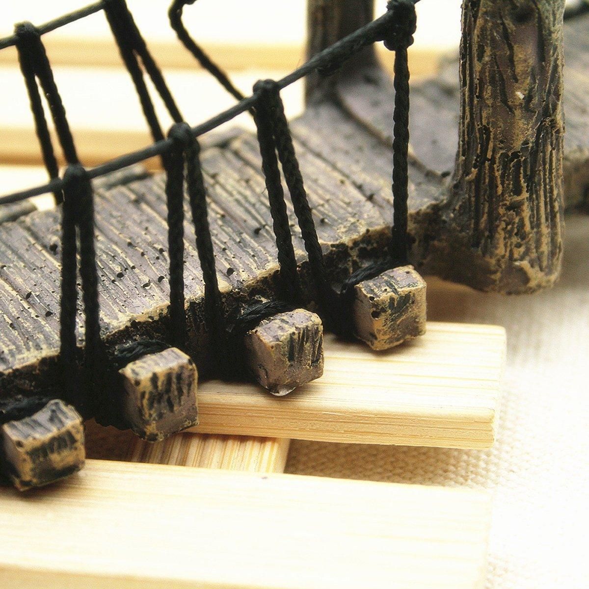 Resin Bridge Aquarium Decoration Fish Tank Accessories Shrimp Tortoise Climbing - Suspension Bridge-M