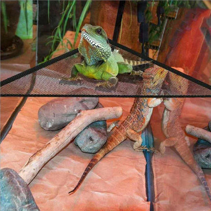 2x Reptile Hammock for Small Large Bearded Dragon Lizard Reptile Snakes Black - Small