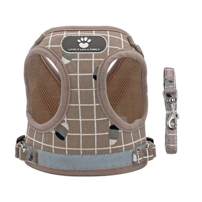 Pink Kitten Dog Cat Walking Harness Lead Leash Collar Pet Vest Mesh Adjustable - S