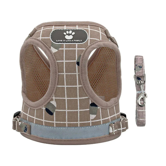 Pink Kitten Dog Cat Walking Harness Lead Leash Collar Pet Vest Mesh Adjustable - S