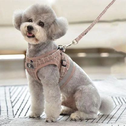 Pink Kitten Dog Cat Walking Harness Lead Leash Collar Pet Vest Mesh Adjustable - S