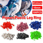 100X 001-100 Digital Numbered Bird Leg Band Rings Clip For Pigeon Parrot Poultry - Green