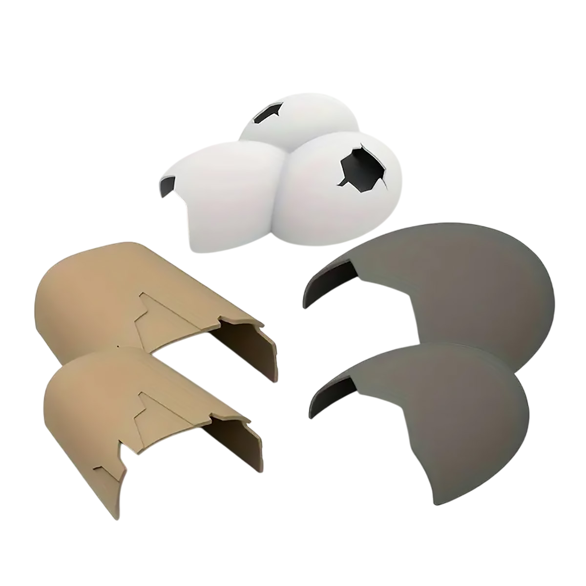 Reptile Hideout Plastic Cave Decorative Shelter for Lizard Snake Spider Habitat - Conjoined eggshell
