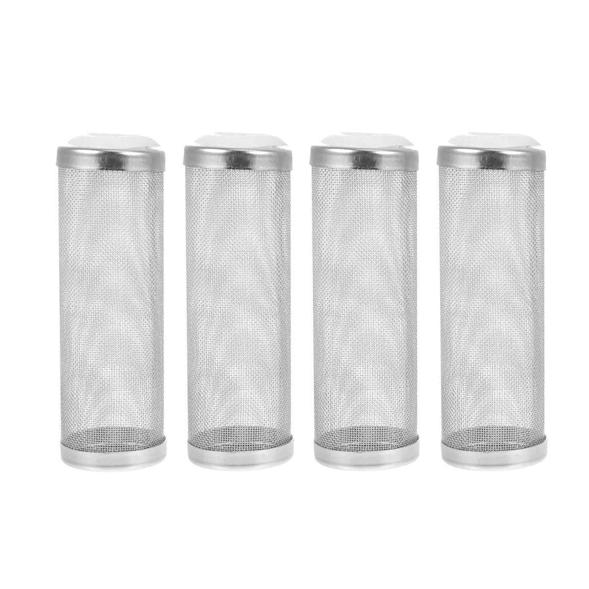 4x Stainless Steel Shrimp Filter Guard Aquarium Intake Protector Fish Safe Mesh - White-4PCS (12mm)