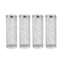 4x Stainless Steel Shrimp Filter Guard Aquarium Intake Protector Fish Safe Mesh - White-4PCS (12mm)