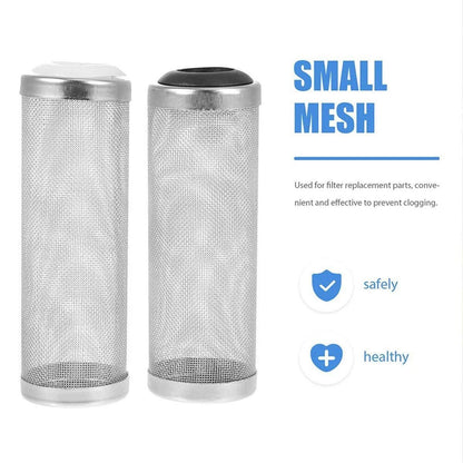 4x Stainless Steel Shrimp Filter Guard Aquarium Intake Protector Fish Safe Mesh - White-4PCS (12mm)