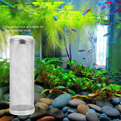 4x Stainless Steel Shrimp Filter Guard Aquarium Intake Protector Fish Safe Mesh - White-4PCS (12mm)