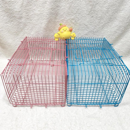 4pcs Wire Simple Bird Cage Hamster Cage Portable Small Animal Enclosure Set