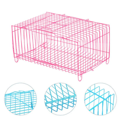 4pcs Wire Simple Bird Cage Hamster Cage Portable Small Animal Enclosure Set