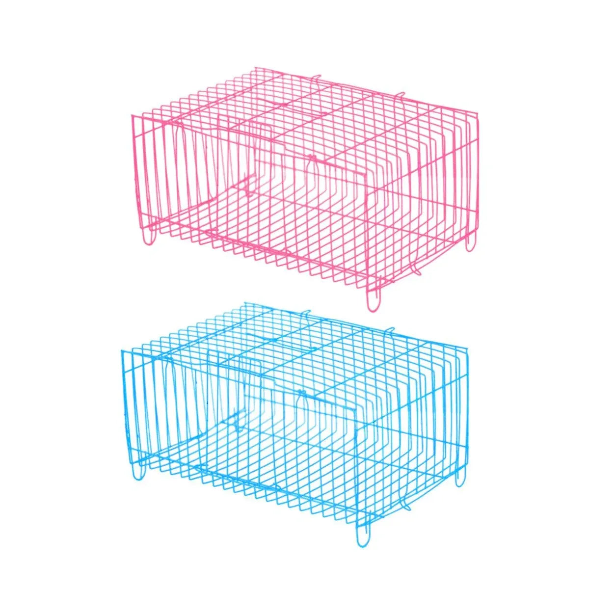 4pcs Wire Simple Bird Cage Hamster Cage Portable Small Animal Enclosure Set