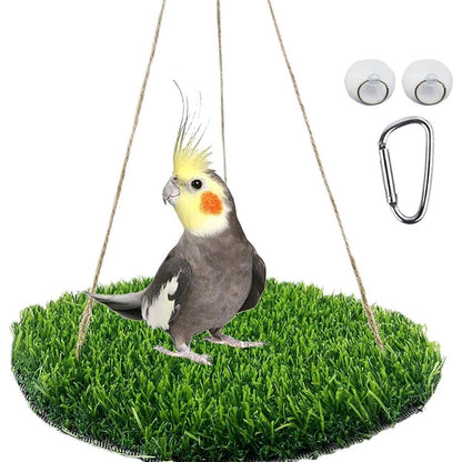 Parrot Turf Hammock Climbing Toy for Hamster Pet Bed Hanging Swing for Small Pet - Quadrate