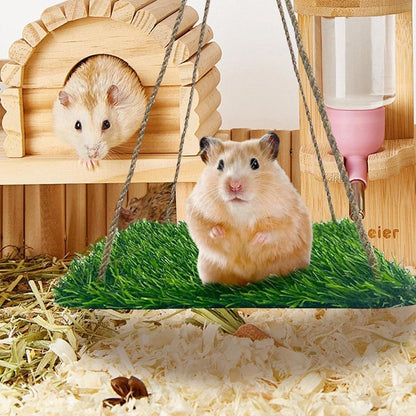 Parrot Turf Hammock Climbing Toy for Hamster Pet Bed Hanging Swing for Small Pet - Roundness