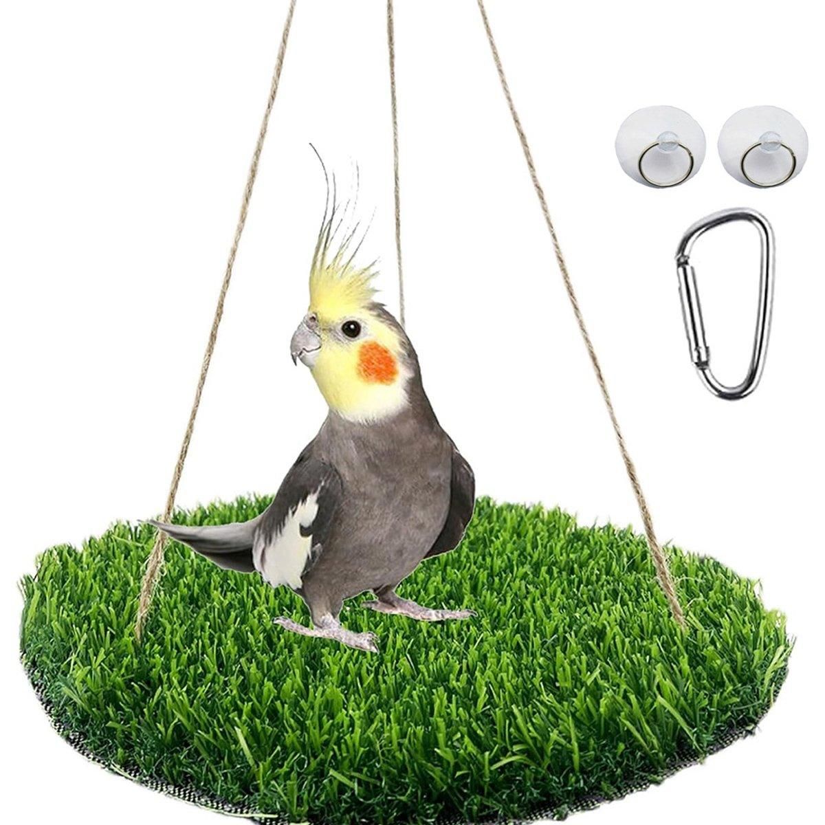 Parrot Turf Hammock Climbing Toy for Hamster Pet Bed Hanging Swing for Small Pet - Roundness