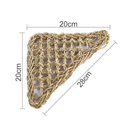 Comfortable and Natural Straw Reptile Bed Hammock for Basking and Relaxation - 20*20*28CM