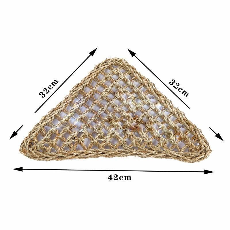 Comfortable and Natural Straw Reptile Bed Hammock for Basking and Relaxation - 20*20*28CM