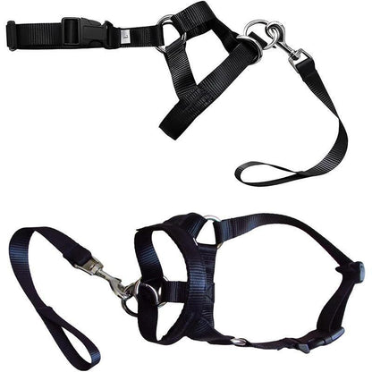 Black Dog Training Head Collar Halter Stop Pulling Training Tool Harness Strap Leader - S