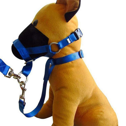 Black Dog Training Head Collar Halter Stop Pulling Training Tool Harness Strap Leader - S