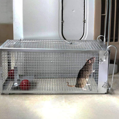 Humane Rat Trap Cage Live 1 Door Animal Catch Pest Rodent Mouse Bait Control Box