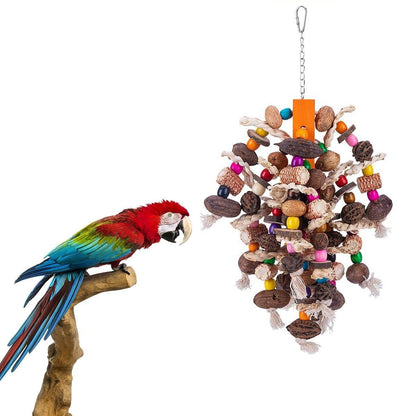 Colourful Parrot Toy Chew Corn Cob Fun Toy for Birds Safe Natural Playtime