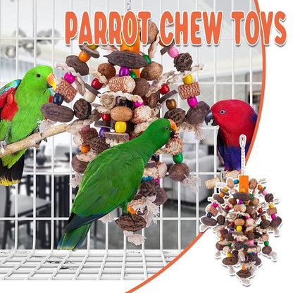 Colourful Parrot Toy Chew Corn Cob Fun Toy for Birds Safe Natural Playtime