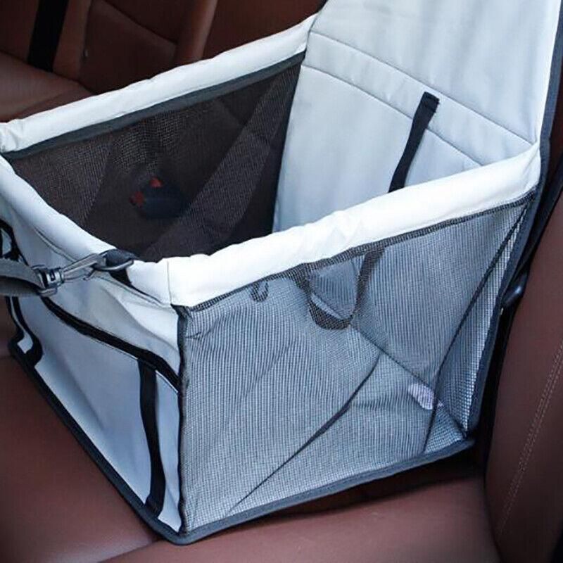 Pet Car Booster Seat Travel Carrier Basket for Cats Dogs with Secure Design - Red