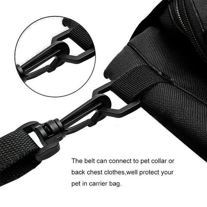 Pet Car Booster Seat Travel Carrier Basket for Cats Dogs with Secure Design - Red
